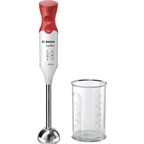 Mixeur plongeant BOSCH 450W blanc & rouge (MSM64110) Mixeur plongeant BOSCH 450W blanc & rouge (MSM64110)